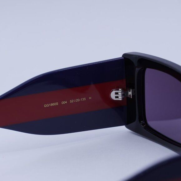 ?️ New Gucci GG1860S 004 Sunglasses - Black/Blue/Red Frame, Violet Lenses main image 4